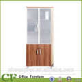 office home furniture living room tall glass display cabinet with 4 doors